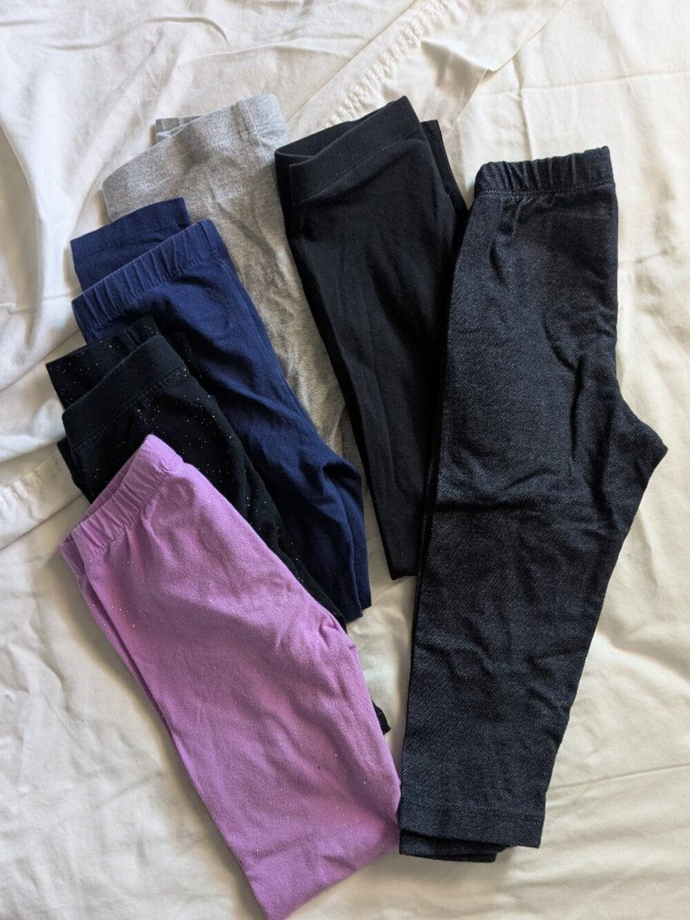 6 piece Bundle - 5 full length leggings and one capri length